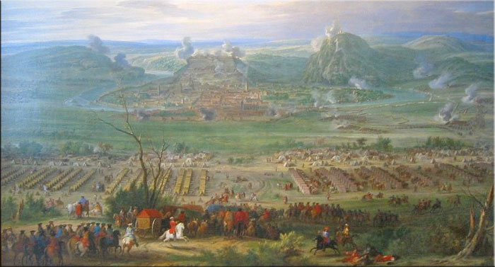 Le siège de Besançon en 1674 par Van Meulen
