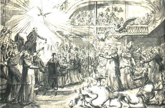 la majorité des députés du clergé, refuse de prêter serment à la constitution civile le 4 janvier 1791
