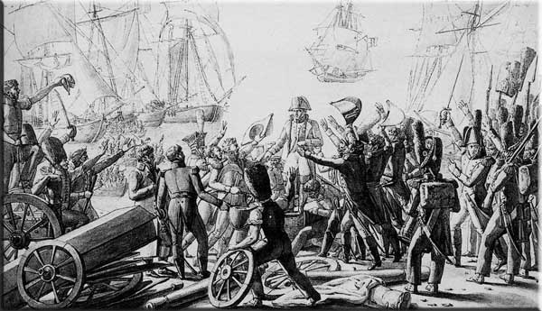 débarquement de Napoléon à Golfe Juan le 1er mars 1815